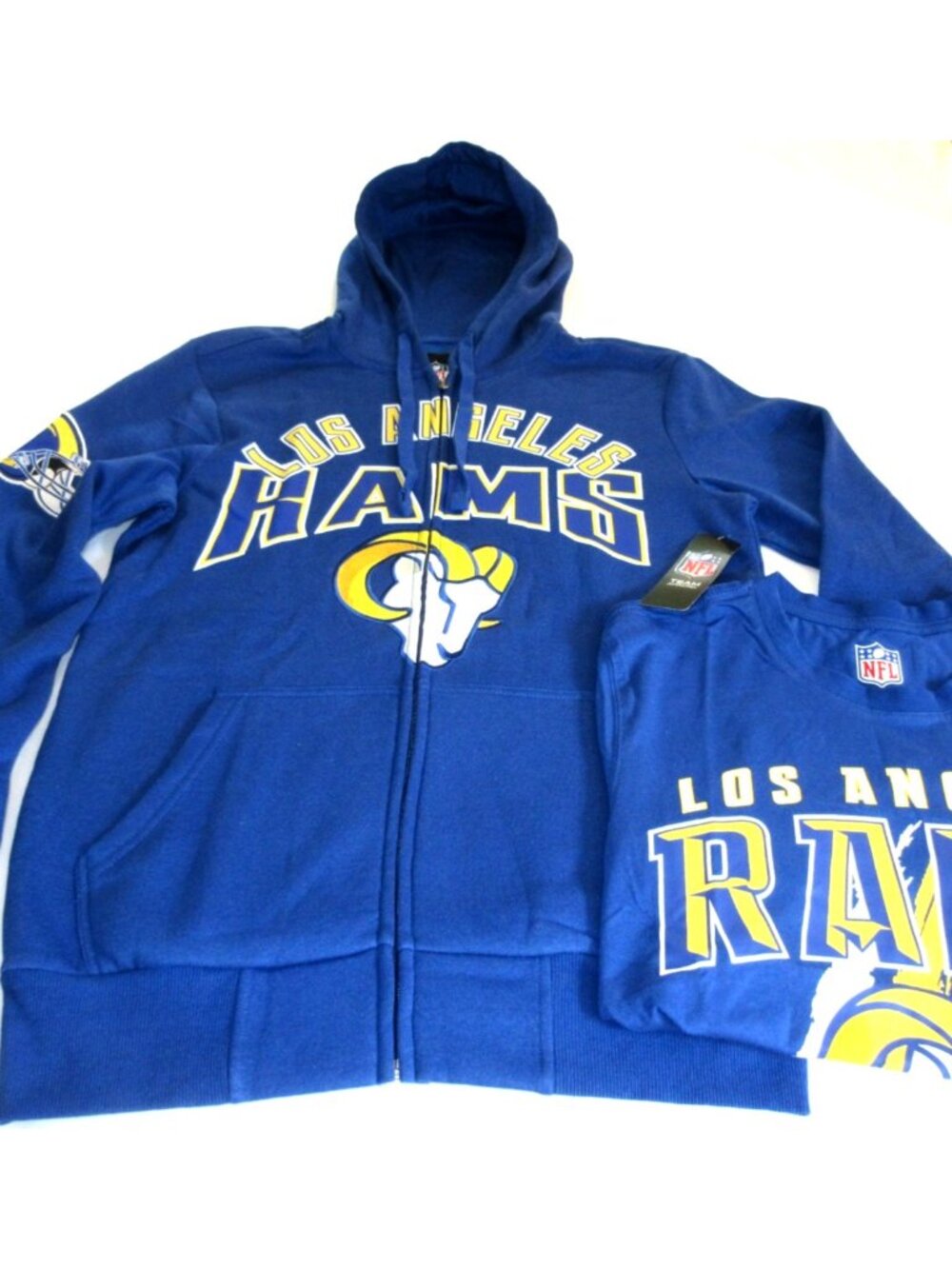 Los Angeles Rams NFL G-III Men's Hoodie T Shirt Combo Royal Blue Gold NWT